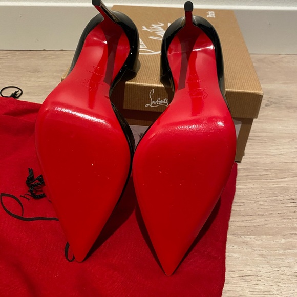 Christian Louboutin Iriza Black Patent Size 38 100 mm - Picture 2 of 2